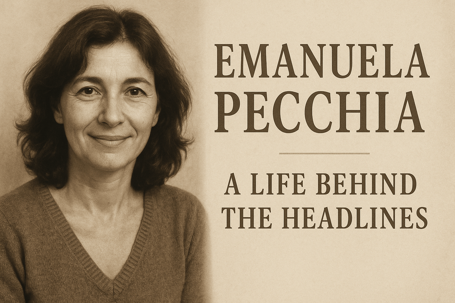 You are currently viewing Emanuela Pecchia: A Life Behind the Headlines