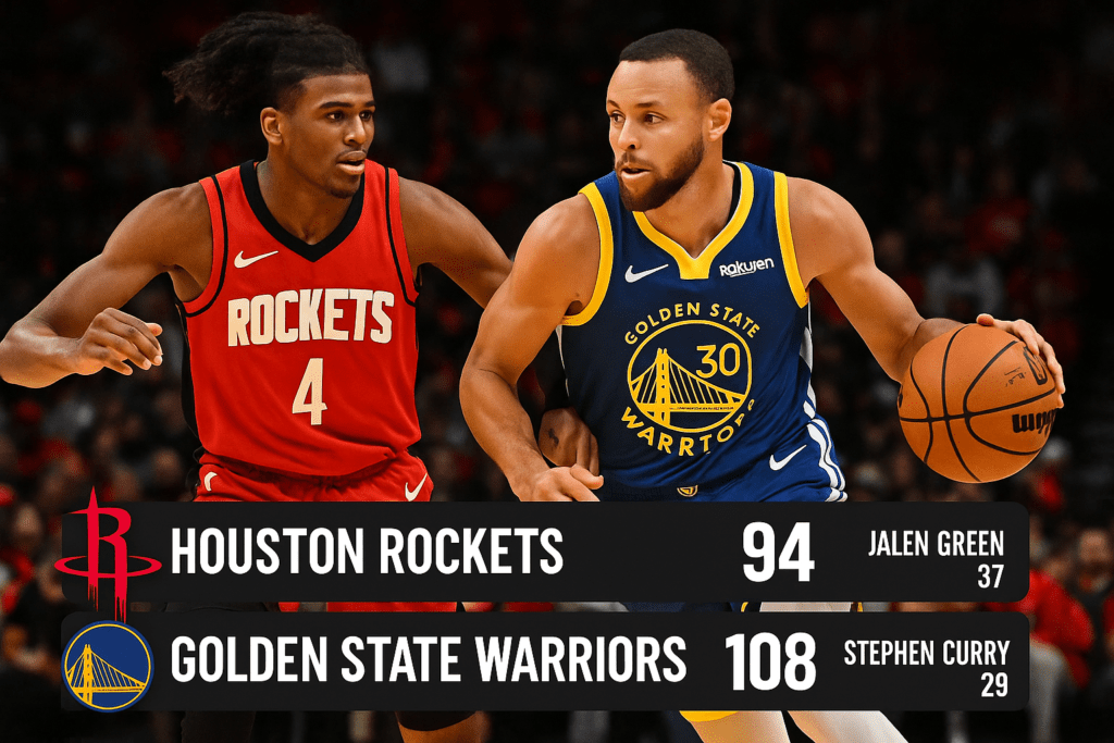 Read more about the article A War of Fire and Footwork: Houston Rockets vs Golden State Warriors Match Player Stats That Defined the Night
