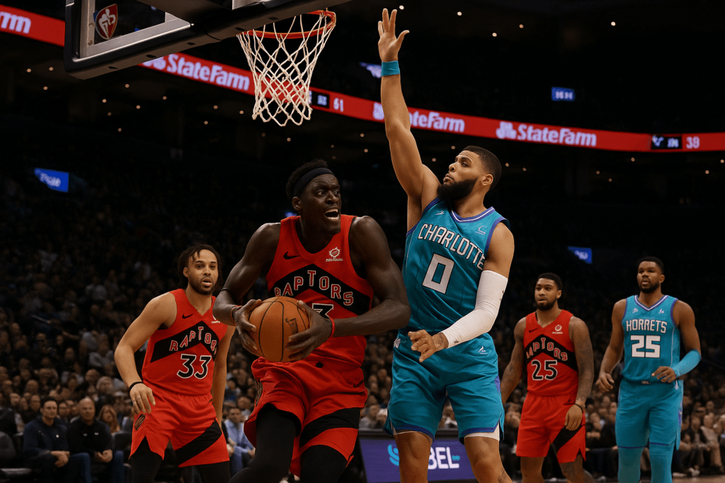 toronto raptors vs charlotte hornets match player stats